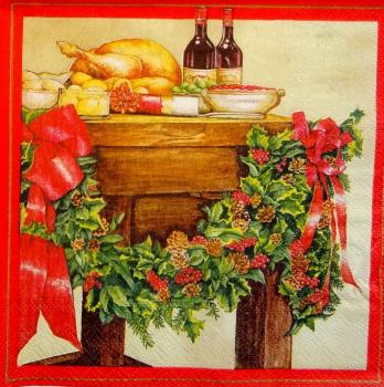 076 Winterlandschaft - 3-lagig (rot) - Ambiente