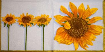 038 Sunflowers - 3-ply (blue) - Ambiente