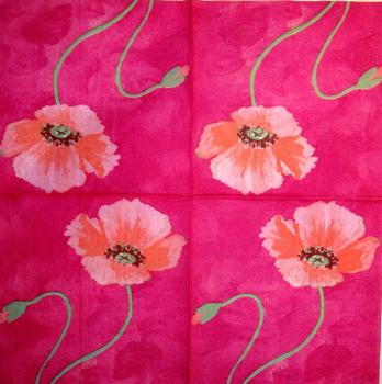 174 Anemonen, Mohn - 3-lagig(pink)