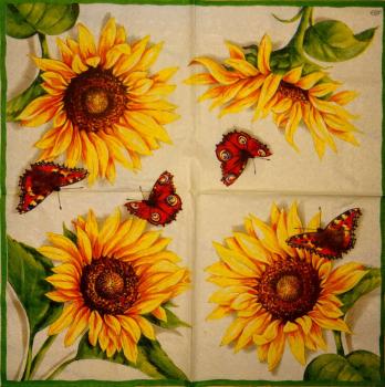 045 Sunflowers - 3-ply (cream) - Ihr