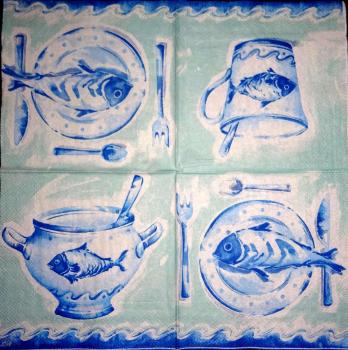022 Fish - 3-ply (blue) - Ihr