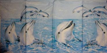 005 Delphin / Wal / Hai - 4-lagig - Ihr - Taschentuch