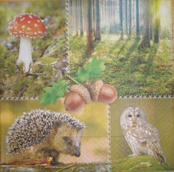 005 Tiere Herbst - 3-lagig - Colourful Life