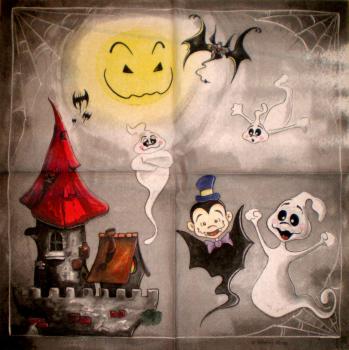 129 Halloween - 3-ply - Vielseidig