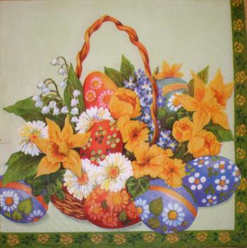 098 Eggs,  Easter Eggs - 3-ply (grün) - Paw