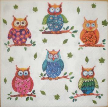 056 Owls - 3-ply (weiß) - Atelier