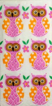 077 Owls - 4-ply - Sniff - Anneko / Sweden - Handkerchief