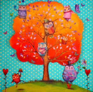 088 Owls - 3-ply - ppd - Mila Marquis