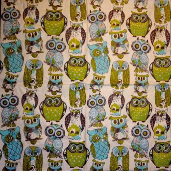097 Owls - 3-ply (blue)
