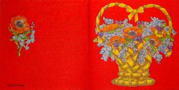 073 Anemones, Poppy - 3-ply (red) - MOLCA