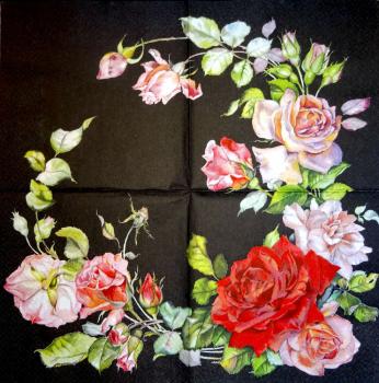 082 Rosen - 3-lagig (schwarz) - Annett Wolf