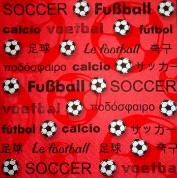 011 Sport: Fußball - 3-lagig (rot)