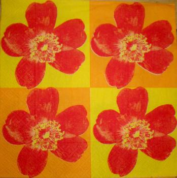 001 Anemones, Poppy - 3-ply (red)