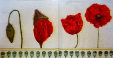 027 Anemones, Poppy - 3-ply - Ambiente