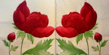 029 Anemones, Poppy - 3-ply - Duni