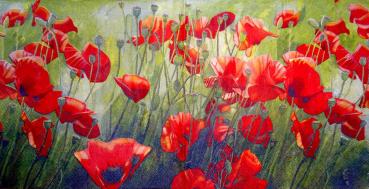 030 Anemonen, Mohn - 3-lagig - Ihr