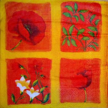 054 Anemones, Poppy - 3-ply - Duni