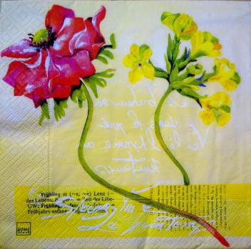058 Anemones, Poppy (yellow) - Home Fashion