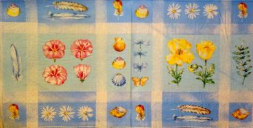 060 Anemonen, Mohn - 3-lagig (blau)
