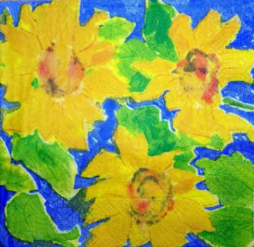 066 Sunflowers - 3-ply - Queen