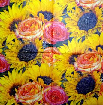077 Sonnenblumen - 3-lagig - Atelier