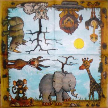 098 Tiere Afrika: Diverse - 3-lagig - Safuri