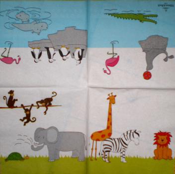 099 Tiere Afrika: Diverse - 3-lagig - V&B Villeroy & Boch