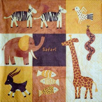 107 Animals Africa: Divers - 3-ply - Ti-Flair