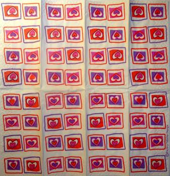 116 Heart / Hearts - 4-ply - Sniff - ppd - Handkerchief