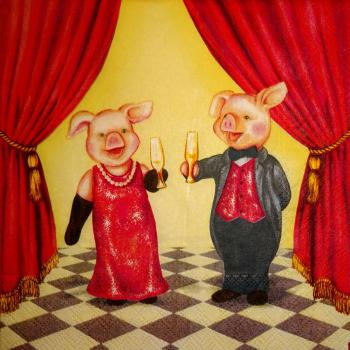 009 Pigs - 3-ply - Ambiente