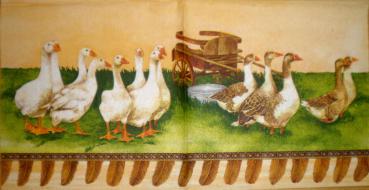 010 Ducks - 3-ply (brown) - Ambiente