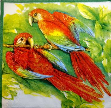 001 Papagei - 3-lagig - WIDA - 35x35cm