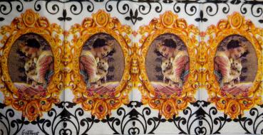 059 Cats - 4-ply (black) - G.v.d.Flierdt - Handkerchief