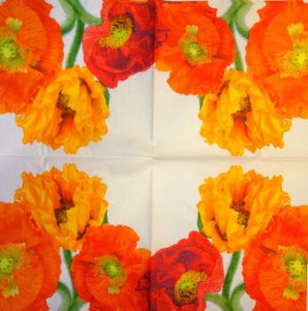 180 Anemonen, Mohn - 3-lagig