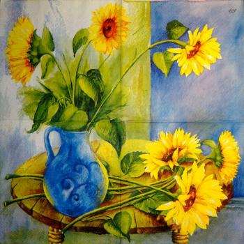 085 Sonnenblumen - 3-lagig - Ihr