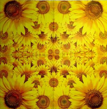 090 Sonnenblumen - 3-lagig