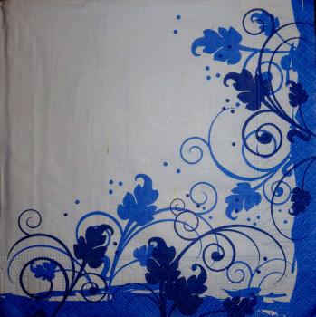 069 Muster - 3-lagig (blau) - Silver Square
