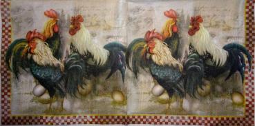001 Rooster,  Hen - 3 ply