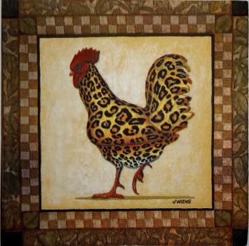 006 Rooster,  Hen - 3 ply  - ppd - J.Wiens