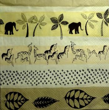 128 Tiere Afrika: Diverse - 3-lagig (creme) - Ihr