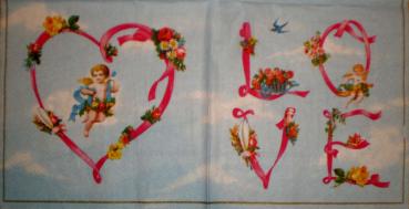 064 Heart / Hearts - 3-ply (blue) - Ihr