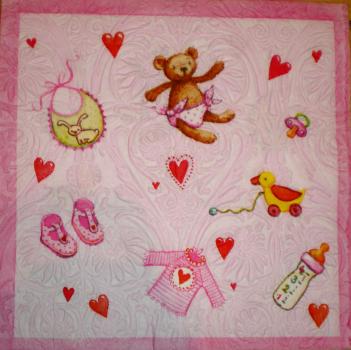 003 Baby 3 -lagig (pink) - Paper Design - geprägt