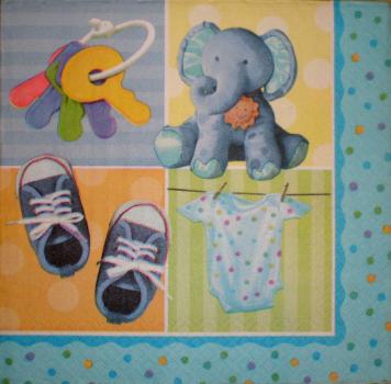 013 Baby - 3-ply (blue) - Amscan