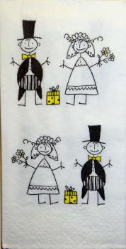 038 Hochzeit - 4 lagig - Taschentuch