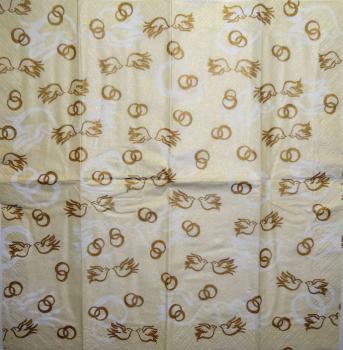 046 Wedding - 4 ply (gold) - Paper Design Handkerchief
