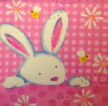 114 Rabbits:  unnatürlich - 3-ply (pink) - ppd - Robin Moro
