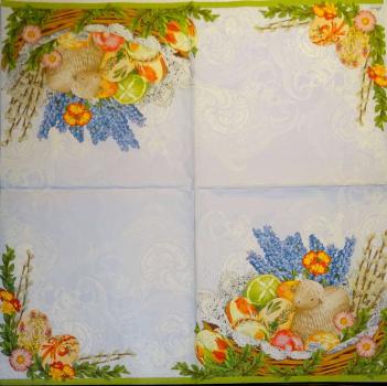 082 Eggs,  Easter Eggs - 3 ply (blue) - Maki