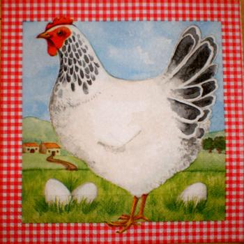046 Rooster,  Hen - 3-ply - Herlitz