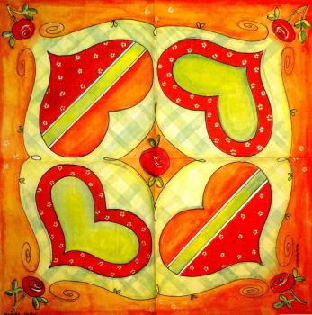 070 Heart / Hearts - 3-ply - Vielseidig