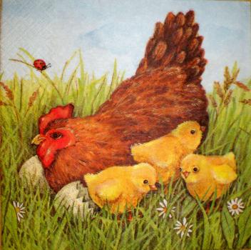 065 Hahn, Huhn - 3-lagig - Atelier